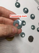 Load image into Gallery viewer, 100% natural Type A dark green blue gray Guatemala jadeite safety Guardian ring pendant PD12