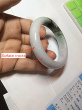 Load image into Gallery viewer, 54.5mm Certified 100% natural Type A sunny green/purple/white jadeite jade bangle Z136-2809