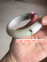 Load image into Gallery viewer, 56.1mm Certified 100% natural type A green/very light pink/yellow chubby jadeite jade bangle Z44-0472