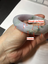 Load image into Gallery viewer, 55mm Certified 100% natural Type A light purple with sunny flying flowers jadeite jade bangle BL107-8720