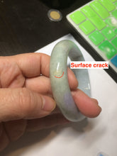 Load image into Gallery viewer, 54.8mm  certified type A 100% Natural green/yellow/purple(FU LU SHOU) jadeite jade bangle M82-2114