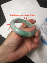 Load image into Gallery viewer, 53.7mm Certified 100% natural Type A sunny green purple jadeite jade bangle BQ33-4150