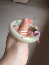 Load image into Gallery viewer, 56.7mm type A 100% Natural green/purple/pink/white (福禄寿)  Jadeite Jade bangle G52