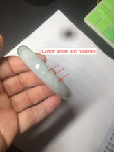 Load image into Gallery viewer, 57mm Certified 100% natural Type A light green/white  jadeite jade bangle BH49-0023