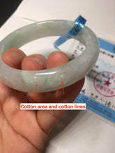 Load image into Gallery viewer, 56mm certified 100% natural icy watery sunny green purple jadeite jade bangle BN57-06970