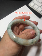 Load image into Gallery viewer, 57.7mm certified Type A 100% Natural light green/red/white Jadeite Jade bangle BP17-8109
