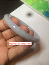 Load image into Gallery viewer, 58mm certified 100% natural type A light green/purple round cut jadeite jade bangle AJ66-0019