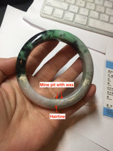 Load image into Gallery viewer, 58mm Certified 100% natural Type A green/purple jadeite jade bangle PB96-8986