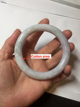 Load image into Gallery viewer, 58.3mm certified 100% natural light green/white/purple/red chubby round cut jadeite jade bangle BS36-(5567)