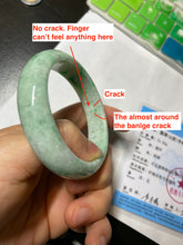 Load image into Gallery viewer, 51.5mm certificated Type A 100% Natural sunny green Jadeite Jade bangle AY33-0435