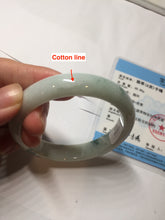 Load image into Gallery viewer, 55.5mm certified 100% natural Type A green white jadeite bangle PD154-6315