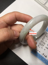 Load image into Gallery viewer, 56.8mm Certified Type A 100% Natural sunny green/white Jadeite Jade bangle BP50-3874