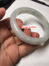 Load image into Gallery viewer, 58mm Certified type A 100% Natural light green/white Jadeite bangle AR118-0253