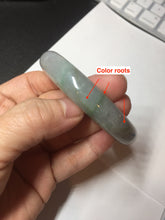 Load image into Gallery viewer, 56.2mm certified Type A 100% Natural green/red/gray/purple (FU LU SHOU) Jadeite Jade bangle BL78-8659