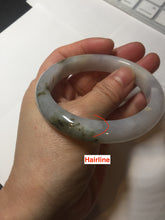 Load image into Gallery viewer, 57.5mm Certified Type A 100% Natural icy watery white purple black brown Jadeite Jade bangle H156-7041