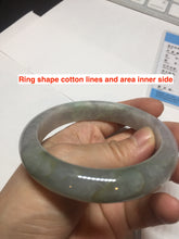 Load image into Gallery viewer, 59.2mm Certified Type A 100% Natural white/light purple/brown/yellow/gray(FU LU SHOU) Jadeite Jade bangle BF104-8634