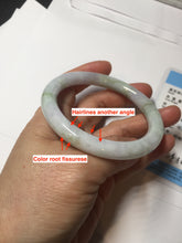 Load image into Gallery viewer, 55.3mm certified 100% natural Type A light green purple brown round cut jadeite jade bangle BS111-2543