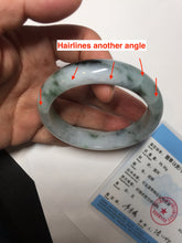 Load image into Gallery viewer, 57mm Certified Type A 100% Natural sunny green/dark green Jadeite Jade bangle AM94-2724