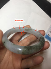 Load image into Gallery viewer, 57.8mm Certified Type A 100% Natural icy watery white purple black brown Jadeite Jade bangle BL75-7038
