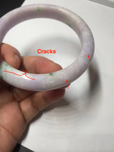 Load image into Gallery viewer, 61.4mm certified 100% natural type A sunny green/purple jadeite jade bangle BN87-8718