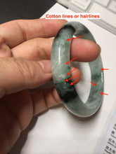 Load image into Gallery viewer, 56.5mm Certified Type A 100% Natural suny green dark green Jadeite Jade bangle BP33-8236