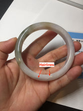 Load image into Gallery viewer, 57.5mm certified Type A 100% Natural dark green purple yellow brown white(FU LU SHOU) Jadeite Jade bangle Y159-3003