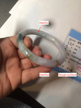 Load image into Gallery viewer, 57.8mm certified 100% natural type A green/purple/brown round cut jadeite jade bangle BF102-1686
