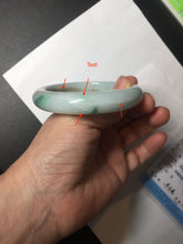 Load image into Gallery viewer, 57mm Certified Type A 100% Natural dark green/white//black Jadeite Jade bangle BK41-8354