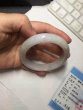 Load image into Gallery viewer, 54.5mm Certified Type A 100% Natural white purple Jadeite bangle AY130-6662