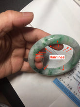 Load image into Gallery viewer, 57.7mm certified Type A 100% Natural sunny green white purple Jadeite Jade bangle BQ44-4138