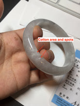 Load image into Gallery viewer, 54.4mm certified 100% natural Type A icy watery white light purple jadeite jade bangle BN8-7071