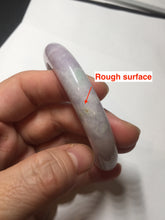 Load image into Gallery viewer, 57.5mm certified 100% natural type A light green/purple/yellow(FU LU SHOU)  jadeite jade bangle BN82-8715