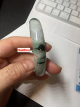 Load image into Gallery viewer, 57mm 100% natural Type A sunny green white purple jadeite jade bangle BN5-8234