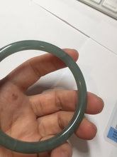 Load image into Gallery viewer, 59mm Certified Type A 100% Natural light green/blue/brown slim round cut Guatemala Jadeite bangle BS56-4639