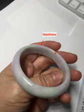 Load image into Gallery viewer, 51.5mm certified Type A 100% Natural sunny green purple oval Jadeite Jade bangle PC5-4031