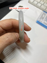 Load image into Gallery viewer, 56.5mm Certified Type A 100% Natural light green/purple/white round cut Jadeite bangle PD104-4907