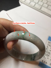 Load image into Gallery viewer, 58mm Certified 100% natural Type A green/purple jadeite jade bangle PB95-8990