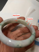 Load image into Gallery viewer, 52.2mm 100% natural certified green/purple/orange(FU LU SHOU) jadeite jade bangle Q139-7290