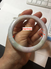 Load image into Gallery viewer, 60mm certified Type A 100% Natural light green red purple (Fu Lu Shou) Jadeite Jade bangle PC96-8467