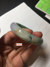 Load image into Gallery viewer, 51.5mm certified 100% natural Type A sunny green/purple/yellow(FU LU SHOU)  jadeite jade bangle BK45-5080