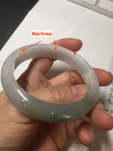 Load image into Gallery viewer, 57.5mm certified Type A 100% Natural dark green purple white Jadeite Jade bangle Y158-3015