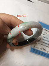 Load image into Gallery viewer, 53.2mm certificated Type A 100% Natural sunny green/brown/purple/black(FU LU SHOU, 福禄寿) Jadeite Jade bangle BG237-3302