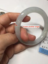 Load image into Gallery viewer, 54.2mm Certified Type A 100% Natural light green/purple/white round cut Jadeite bangle PD103-4905