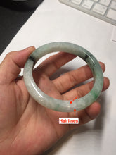 Load image into Gallery viewer, 57mm Certificated sunny green/dark green/white jadeite jade bangle BK119-8242