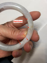 Load image into Gallery viewer, 58mm Certificate icy waterly light purple white orange jadeite jade bangle BF134-2650