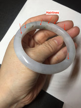 Load image into Gallery viewer, 57.2mm Certified Type A 100% Natural icy watery white purple black brown Jadeite Jade bangle BL72-7066