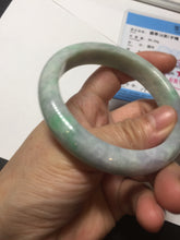 Load image into Gallery viewer, 59mm Certified Type A 100% Natural sunny green purple Jadeite Jade bangle BP40-1180