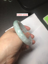 Load image into Gallery viewer, 57mm Certified 100% natural Type A light green/white  jadeite jade bangle BH49-0023