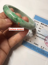 Load image into Gallery viewer, 57mm Certified Type A 100% Natural sunny green yellow Jadeite Jade bangle BS27-4418