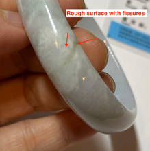 Load image into Gallery viewer, 52.5mm Certified Type A 100% Natural light green white purple Jadeite bangle AU1-3836